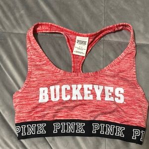 Ohio state buckeyes sports bra size small. Brand is pink.